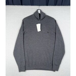 NEW - LACOSTE Turtleneck Longsleeve Sweater Lambs Wool Gray - 6 (L/XL) - Read